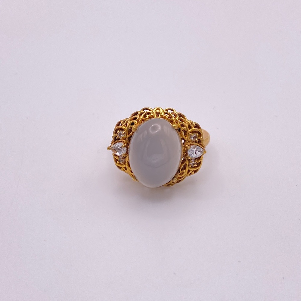 Moonstone and White Topaz; GbD; Size 10